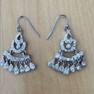 Elegant Silver Chandelier Earrings
